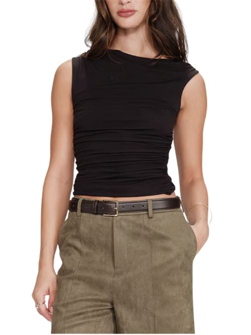 Top asimmetrico in tessuto stretch Grace & Mila | SS2617138NOIR